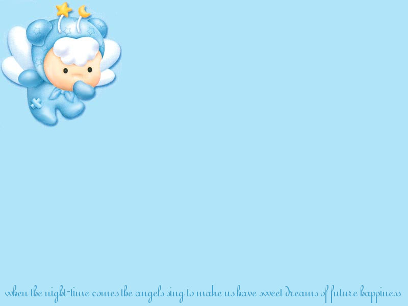little blue cherub boy